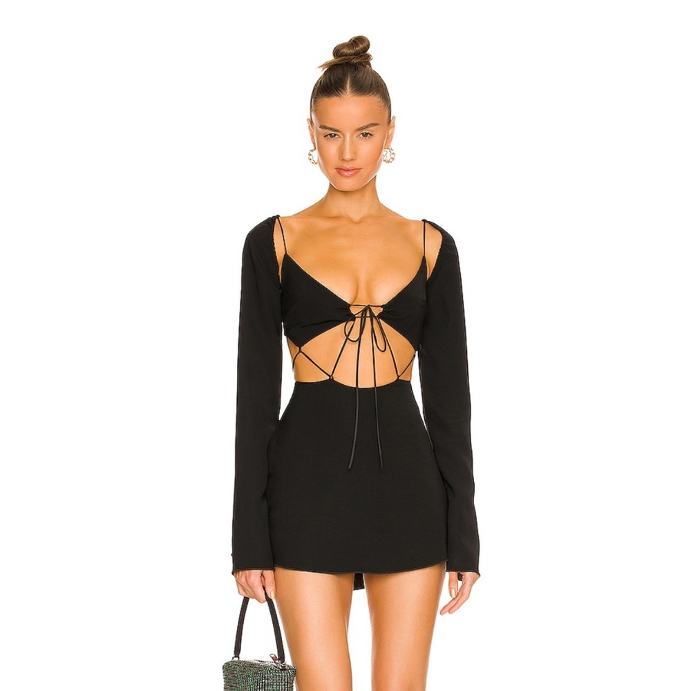 Flore tie dress in black - never worn